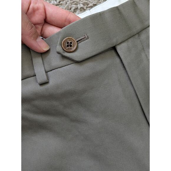 Brooks Brothers Trousers Mens Sz 35/32 Tan Wool Flat Front Madison Career Work - Picture 7 of 16